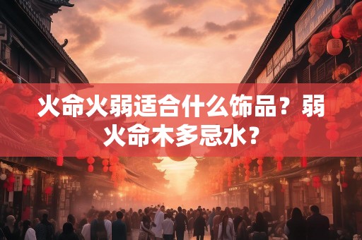 火命火弱适合什么饰品？弱火命木多忌水？
