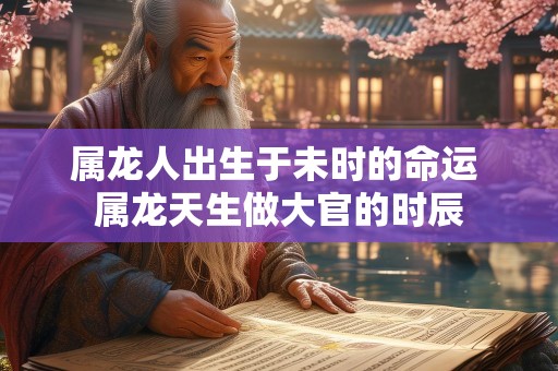 属龙人出生于未时的命运 属龙天生做大官的时辰