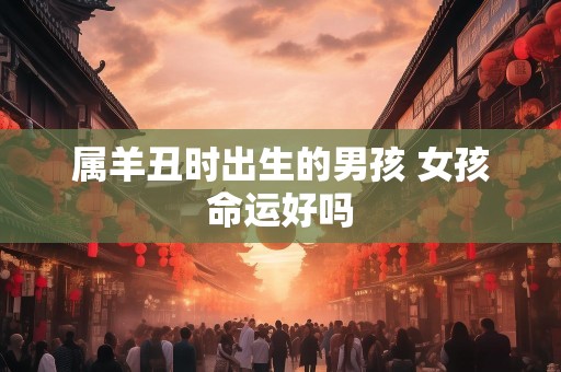 属羊丑时出生的男孩 女孩命运好吗