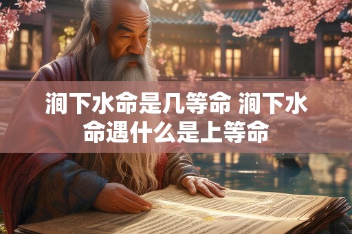 涧下水命是几等命 涧下水命遇什么是上等命