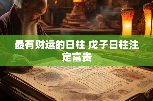 最有财运的日柱 戊子日柱注定富贵