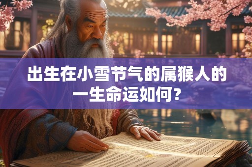 出生在小雪节气的属猴人的一生命运如何？