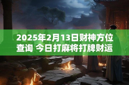 2025年2月13日财神方位查询 今日打麻将打牌财运方位
