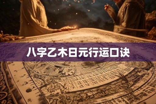 八字乙木日元行运口诀