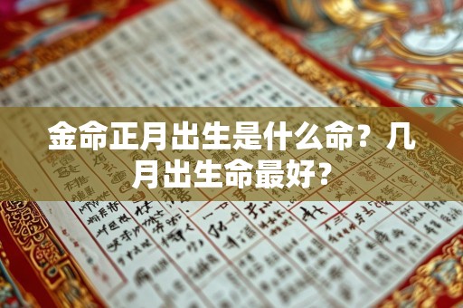 金命正月出生是什么命？几月出生命最好？