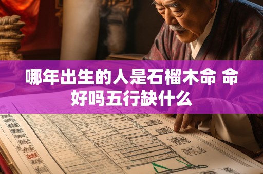 哪年出生的人是石榴木命 命好吗五行缺什么