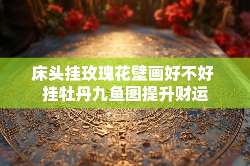 床头挂玫瑰花壁画好不好 挂牡丹九鱼图提升财运