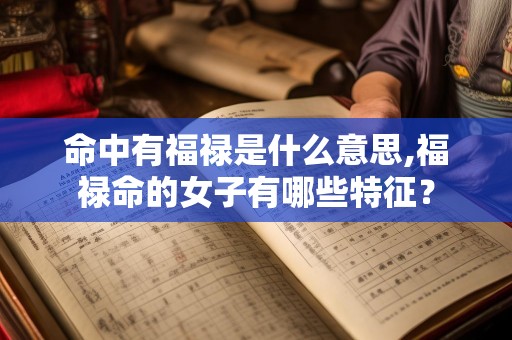 命中有福禄是什么意思,福禄命的女子有哪些特征？