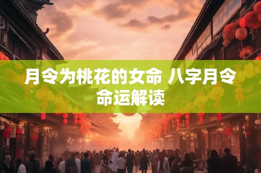 月令为桃花的女命 八字月令命运解读