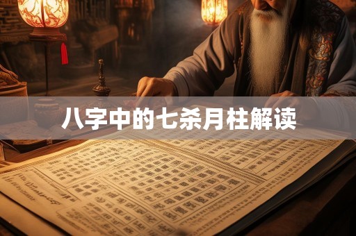 八字中的七杀月柱解读