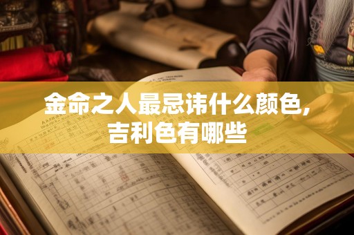金命之人最忌讳什么颜色,吉利色有哪些