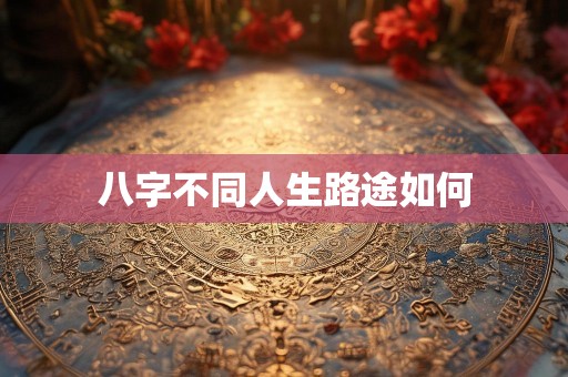 八字不同人生路途如何