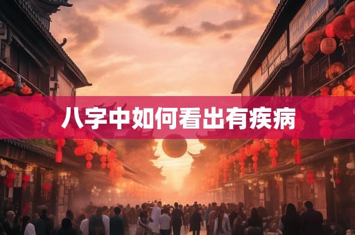 八字中如何看出有疾病