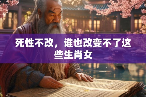 死性不改，谁也改变不了这些生肖女