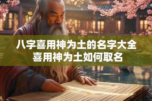 八字喜用神为土的名字大全 喜用神为土如何取名
