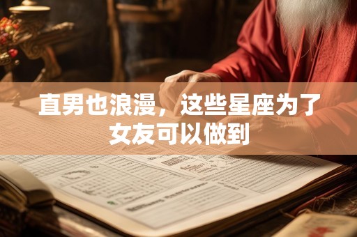 直男也浪漫，这些星座为了女友可以做到