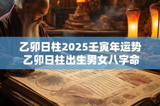 乙卯日柱2025壬寅年运势 乙卯日柱出生男女八字命运解析