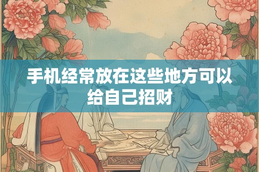 手机经常放在这些地方可以给自己招财