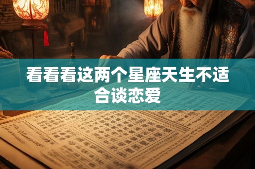 看看看这两个星座天生不适合谈恋爱