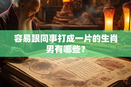 容易跟同事打成一片的生肖男有哪些？