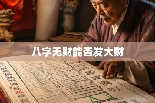 八字无财能否发大财