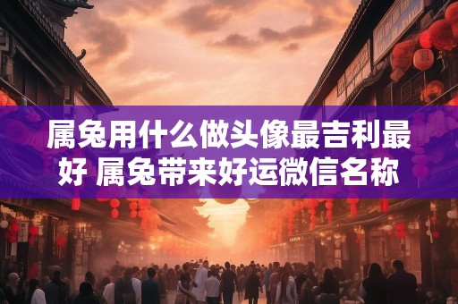 属兔用什么做头像最吉利最好 属兔带来好运微信名称
