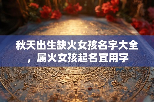 秋天出生缺火女孩名字大全，属火女孩起名宜用字