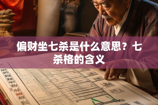 偏财坐七杀是什么意思？七杀格的含义