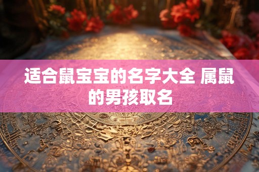 适合鼠宝宝的名字大全 属鼠的男孩取名