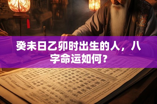 癸未日乙卯时出生的人，八字命运如何？