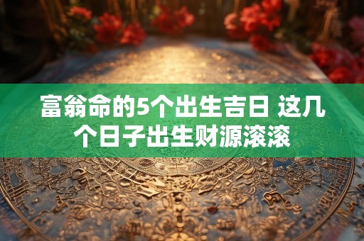 富翁命的5个出生吉日 这几个日子出生财源滚滚