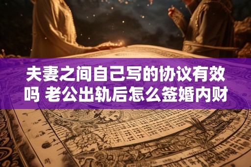 夫妻之间自己写的协议有效吗 老公出轨后怎么签婚内财产协议