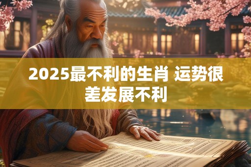 2025最不利的生肖 运势很差发展不利