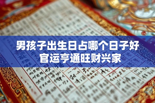 男孩子出生日占哪个日子好  官运亨通旺财兴家