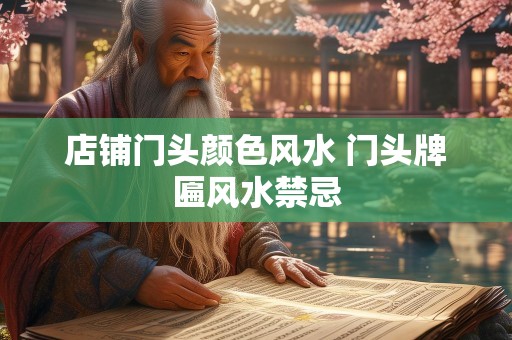 店铺门头颜色风水 门头牌匾风水禁忌