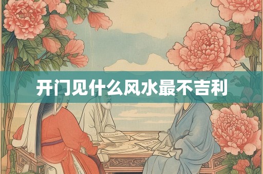 开门见什么风水最不吉利