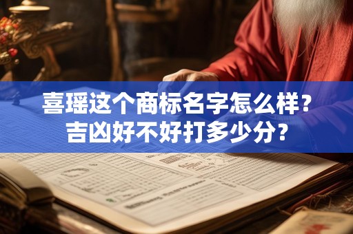 喜瑶这个商标名字怎么样？吉凶好不好打多少分？
