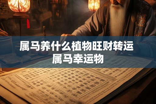 属马养什么植物旺财转运 属马幸运物