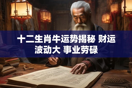十二生肖牛运势揭秘 财运波动大 事业劳碌
