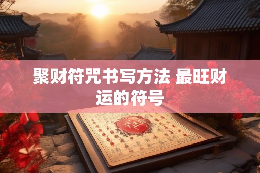 聚财符咒书写方法 最旺财运的符号