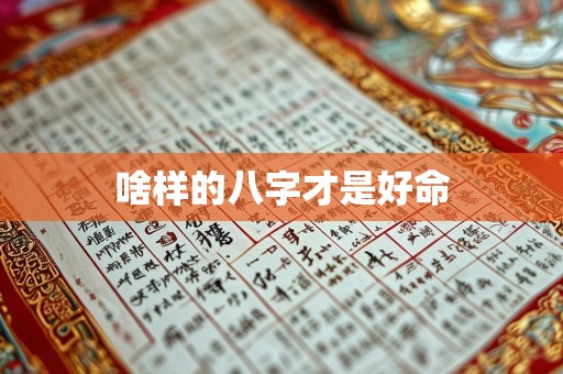 啥样的八字才是好命