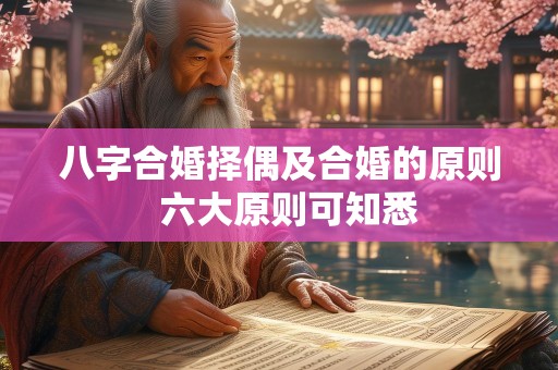 八字合婚择偶及合婚的原则  六大原则可知悉