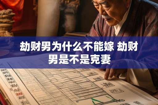 劫财男为什么不能嫁 劫财男是不是克妻