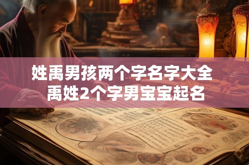 姓禹男孩两个字名字大全 禹姓2个字男宝宝起名