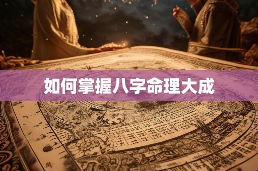 如何掌握八字命理大成