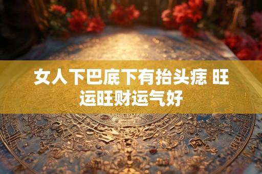 女人下巴底下有抬头痣 旺运旺财运气好
