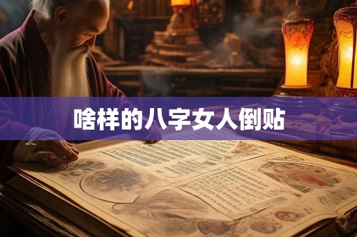啥样的八字女人倒贴