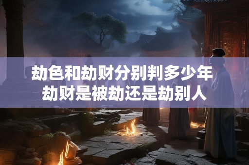 劫色和劫财分别判多少年 劫财是被劫还是劫别人