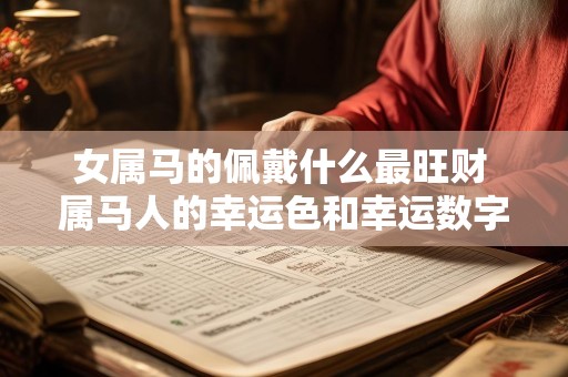 女属马的佩戴什么最旺财 属马人的幸运色和幸运数字