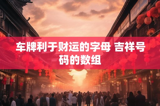 车牌利于财运的字母 吉祥号码的数组